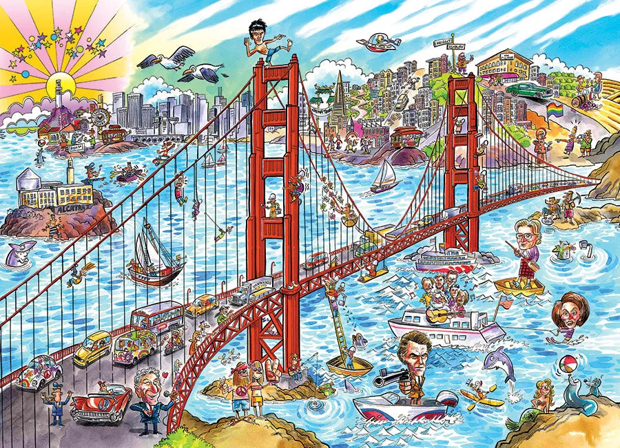 Cobble Hill DoodleTown San Francisco puzzle 1000 piese