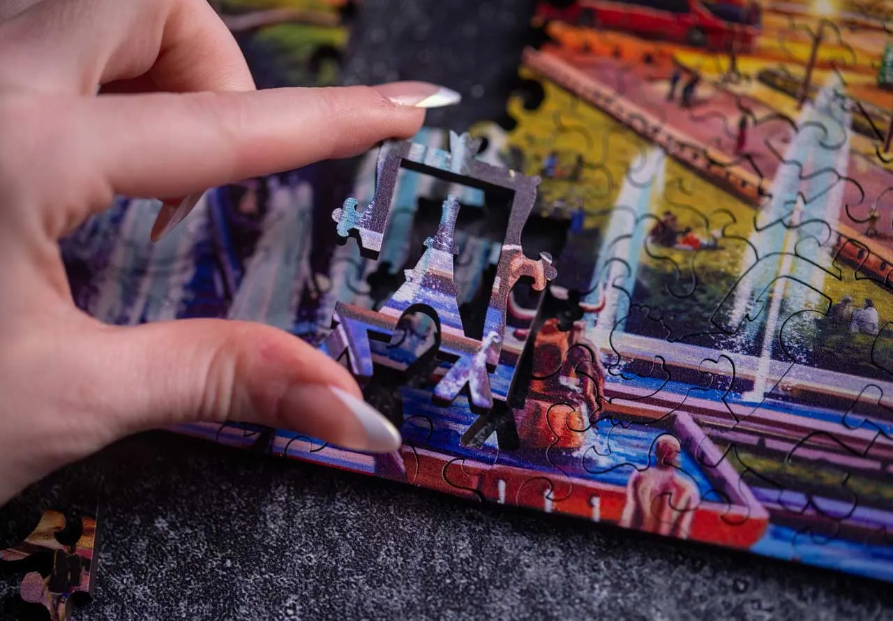 Mosaic Puzzles Parisian Celebration puzzle lemn 1000 piese 3D