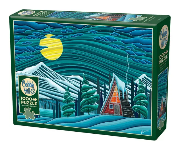Cobble Hill Winter Tranquility puzzle 1000 piese cabana iarna