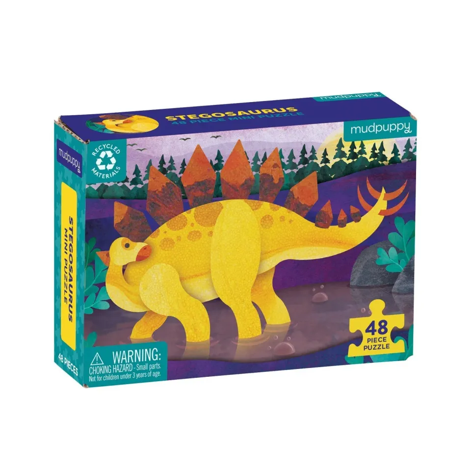 Mudpuppy Stegosaurus mini puzzle 48 piese dinozaur