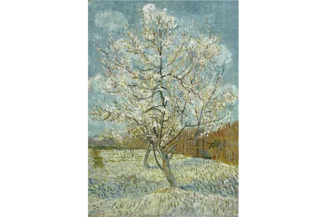 Mosaic Puzzles Pink Peach Tree Van Gogh puzzle lemn 500 piese