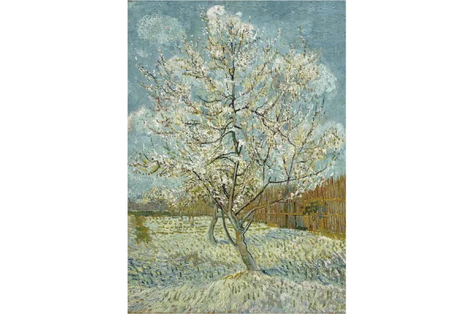 Mosaic Puzzles Pink Peach Tree Van Gogh puzzle lemn 500 piese