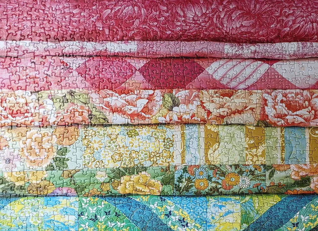 Cobble Hill Comfortable Rainbow puzzle 1000 piese quilt