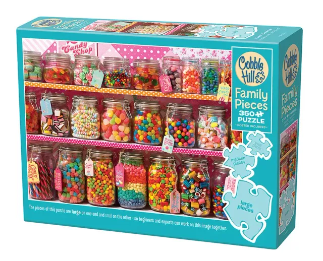 Cobble Hill Candy Counter Family puzzle 350 piese dulciuri