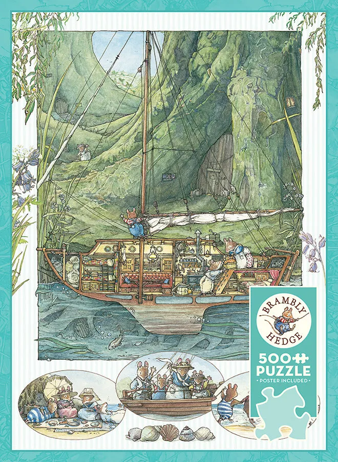 Cobble Hill Brambly Hedge All Aboard puzzle 500 piese șoricei