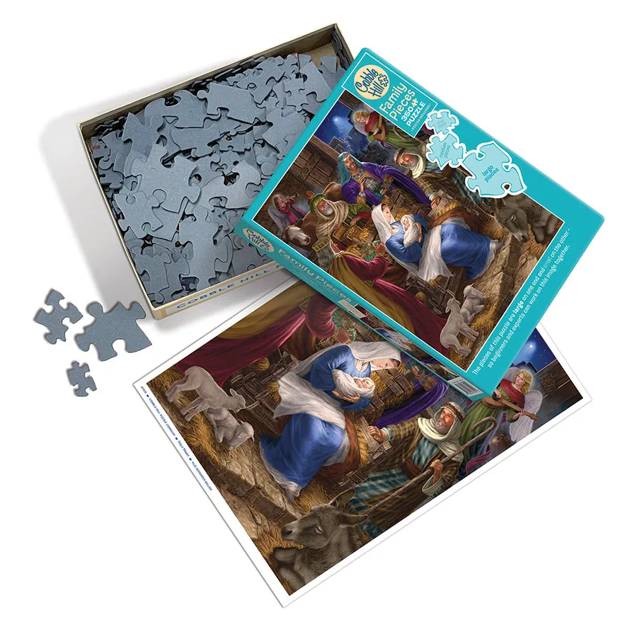 Cobble Hill Family Pieces Holy Night puzzle 350 piese Crăciun