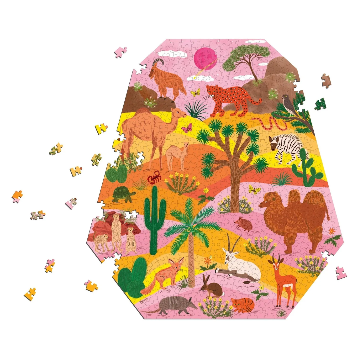 Mudpuppy Desert Terrarium puzzle contur 750 piese