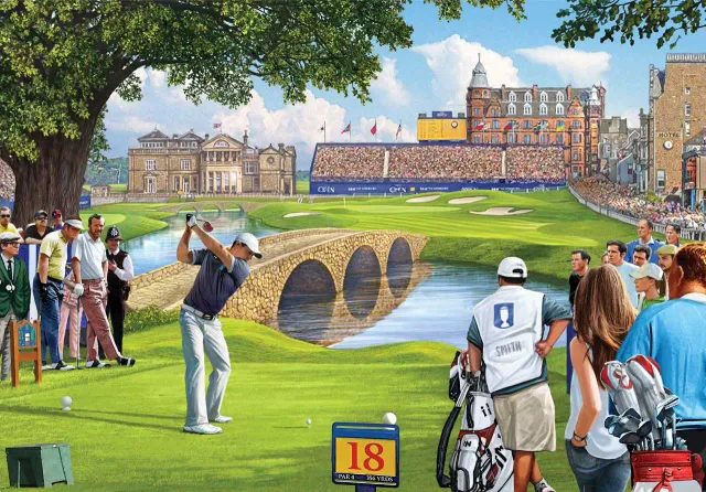 Mosaic Puzzles The Final Hole puzzle lemn 1000 piese golf