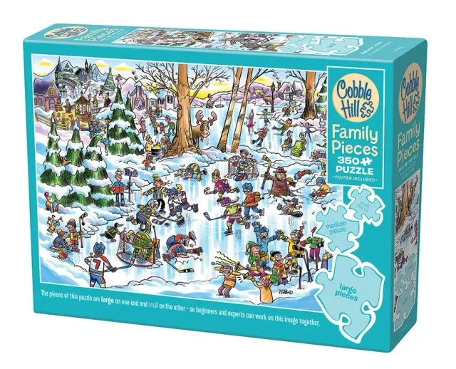 Cobble Hill Hockey Town puzzle familie 350 piese hochei