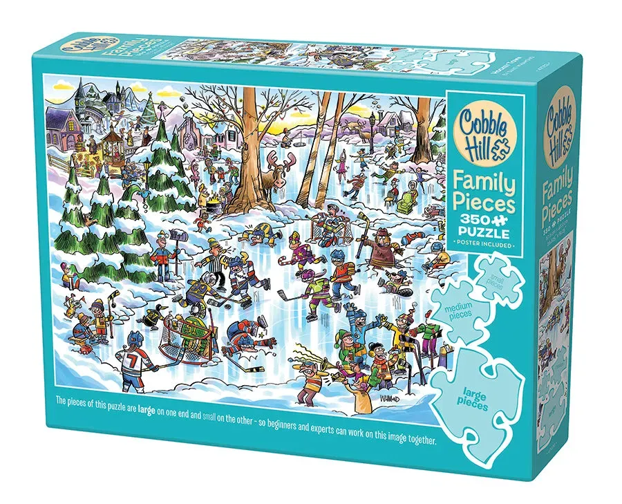 Cobble Hill Hockey Town puzzle familie 350 piese hochei