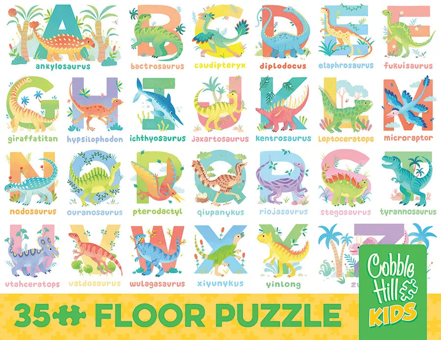 Cobble Hill Dinosaur Alphabet puzzle podea 35 piese dinozauri