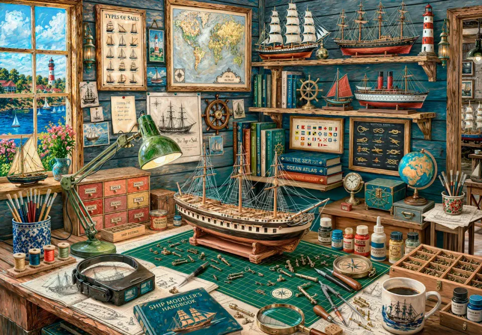 Mosaic Puzzles The Sailor's Workshop puzzle 1000 piese marin