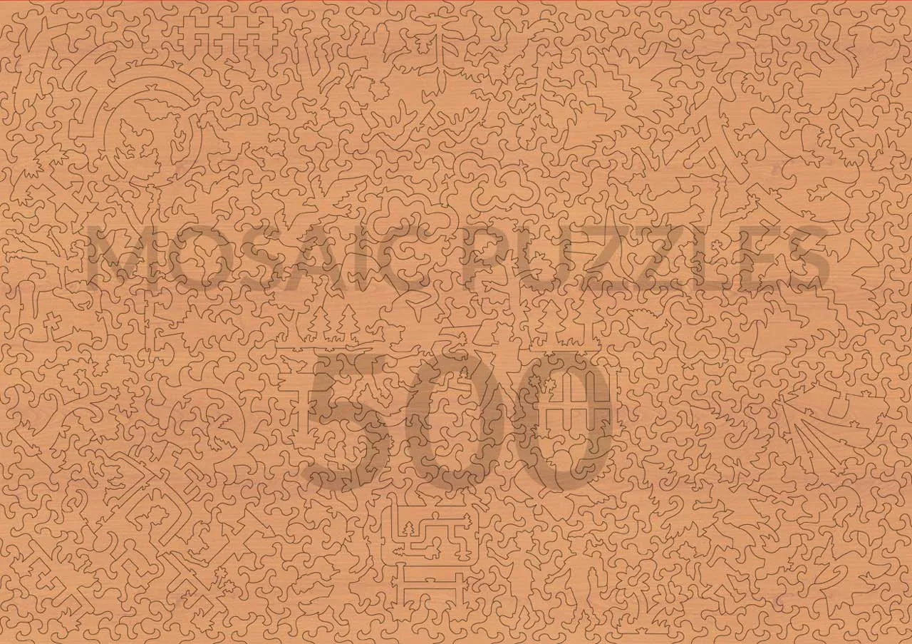 Mosaic Puzzles Niagara Railway Suspension Bridge puzzle lemn 500 piese tren