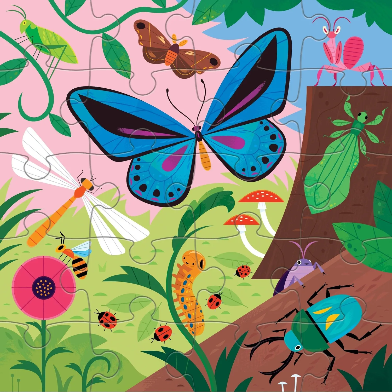Mudpuppy Bugs & Birds puzzle magnetic 2 x 20 piese