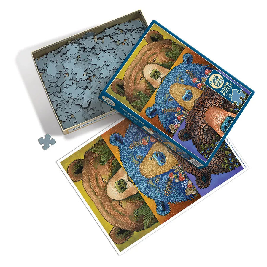 Cobble Hill Bear Eyes Harvest puzzle 500 piese ursi