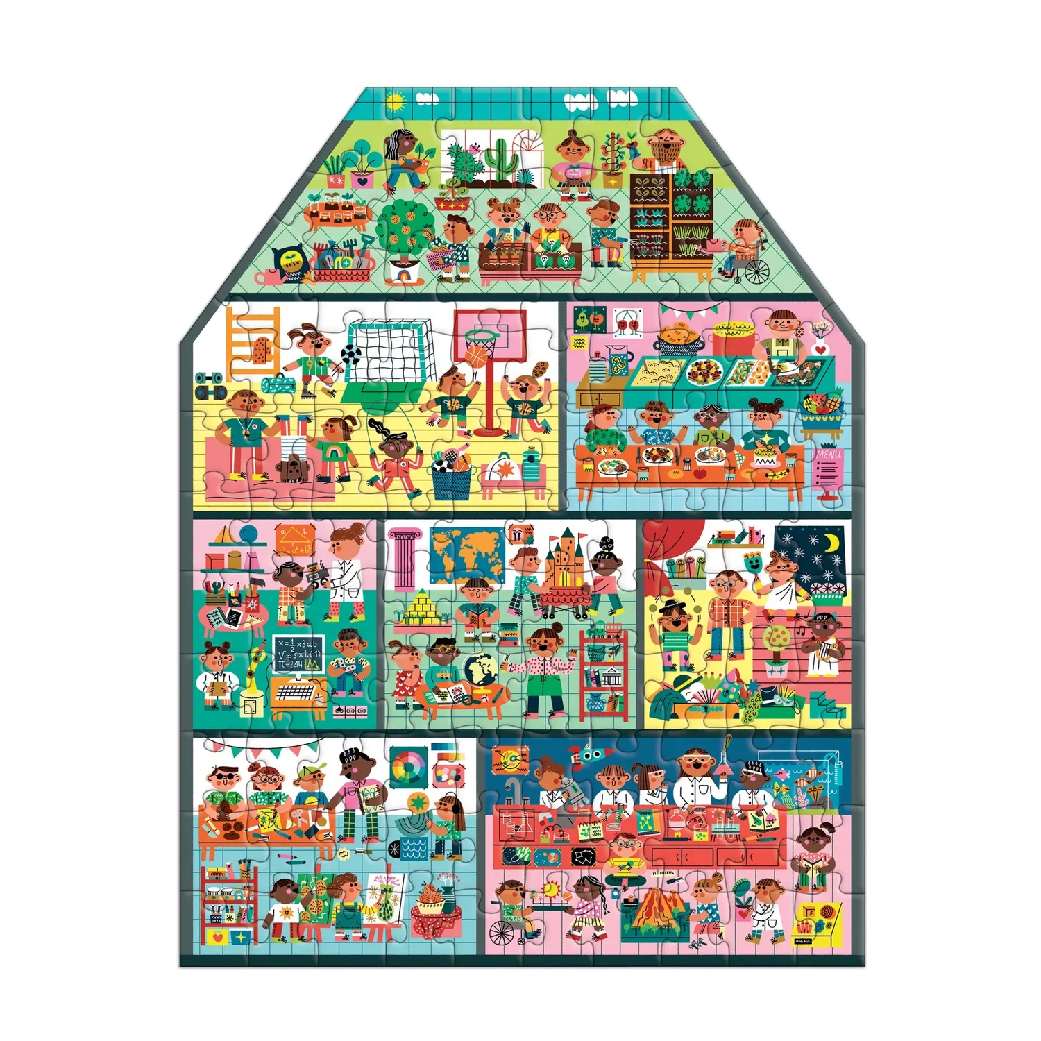 Mudpuppy My School is Cool 100 piese puzzle casa