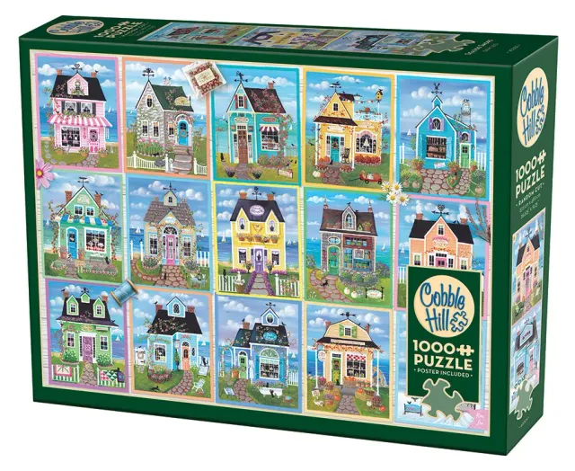Cobble Hill Seaside Shops puzzle 1000 piese colaj marin