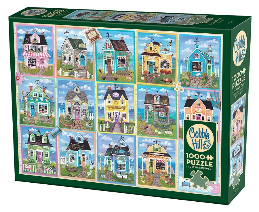 Cobble Hill Seaside Shops puzzle 1000 piese colaj marin