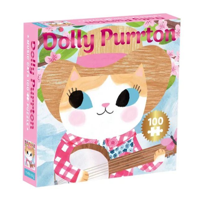 Mudpuppy Dolly Purrton puzzle 100 piese 35,5x35,5 cm