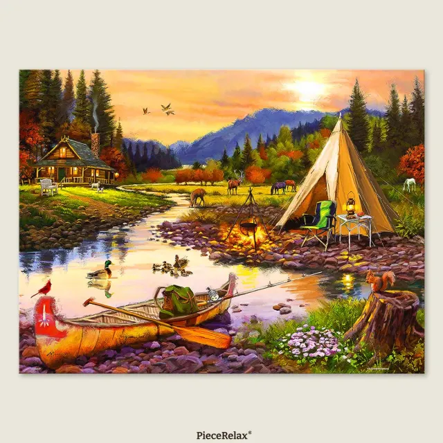 PieceRelax PieceClicks Golden Haven Camp U1041 puzzle 1008 piese