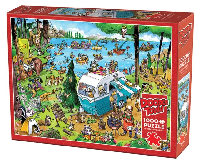 DoodleTown Call of the Wild puzzle 1000 piese camping
