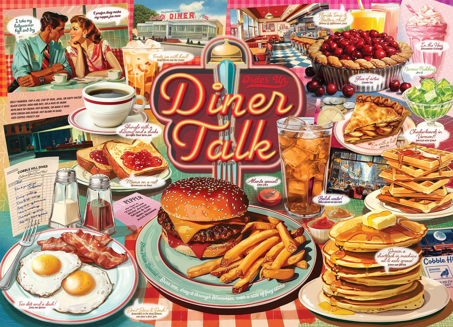 Cobble Hill Diner Talk puzzle 500 piese retro