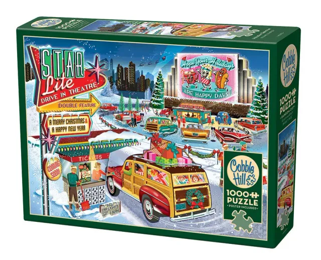 Cobble Hill Holiday Drive In puzzle 1000 piese craciun
