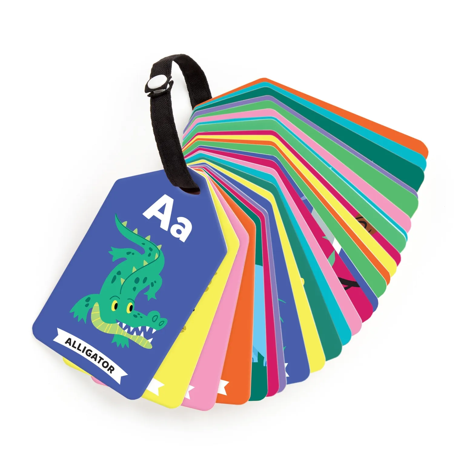 Mudpuppy Wildlife ABCs carduri 26 bucati cu inel litere
