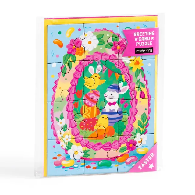 Mudpuppy Egg-cellent Easter felicitare puzzle 12 piese