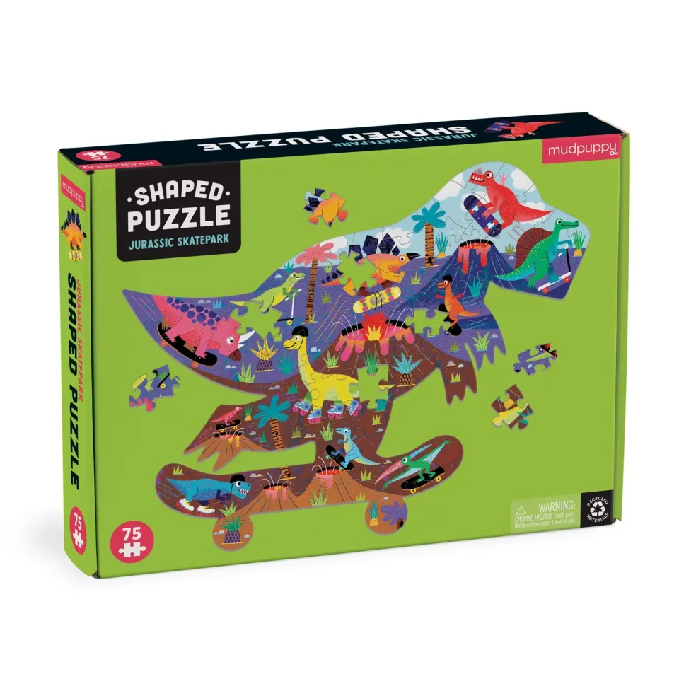Mudpuppy Jurassic Skatepark puzzle figurat 75 piese 5+