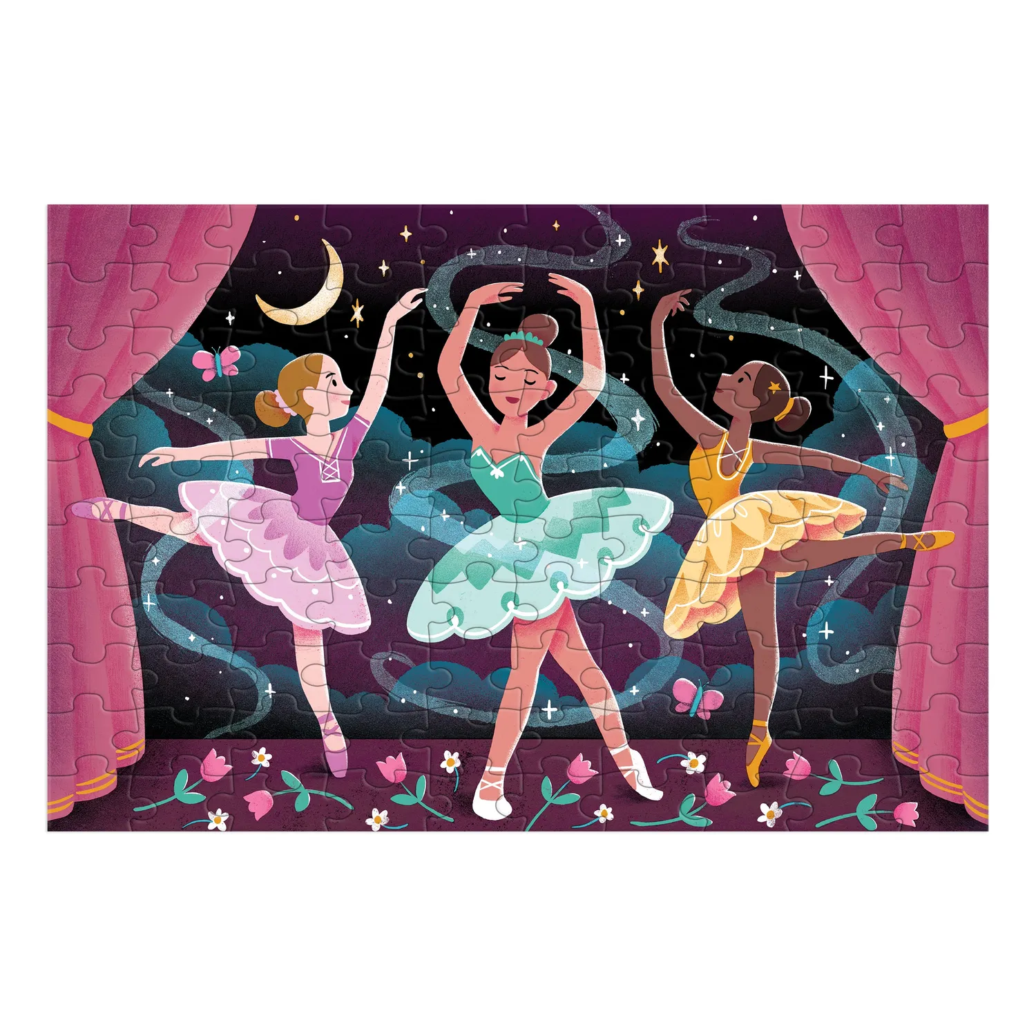Mudpuppy Moonlight Ballet puzzle 100 piese fosforescent