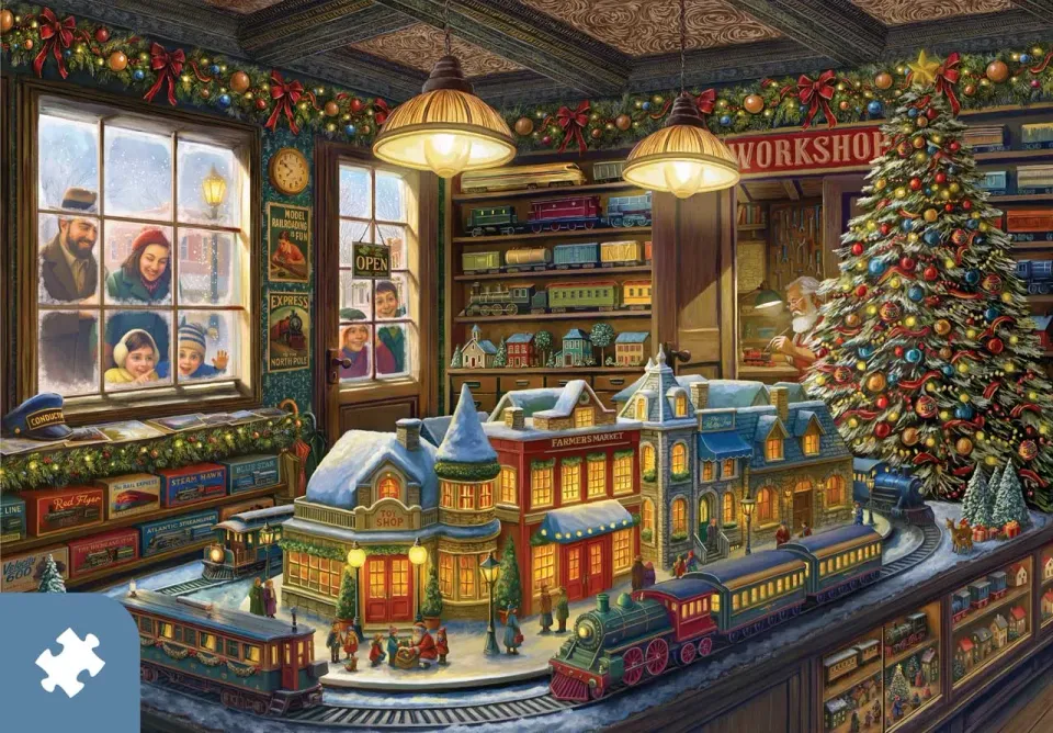 Mosaic Puzzles Traditions Train Shop puzzle 500 piese