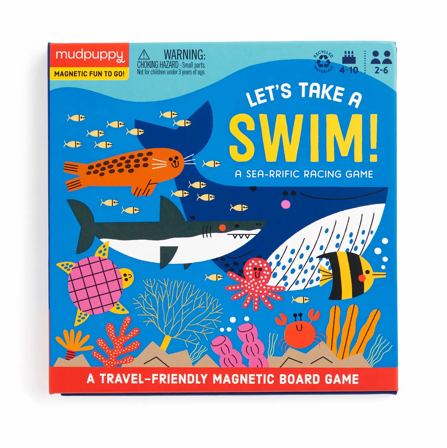 Mudpuppy Let's Take a Swim joc magnetic curse 2-6 jucatori