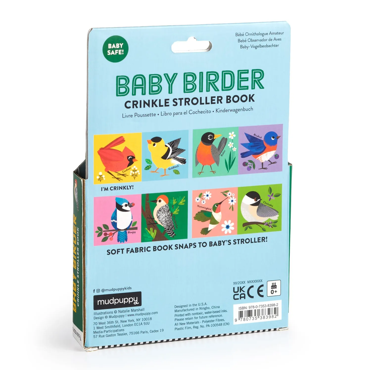 Mudpuppy Baby Birder carte textilă bebe