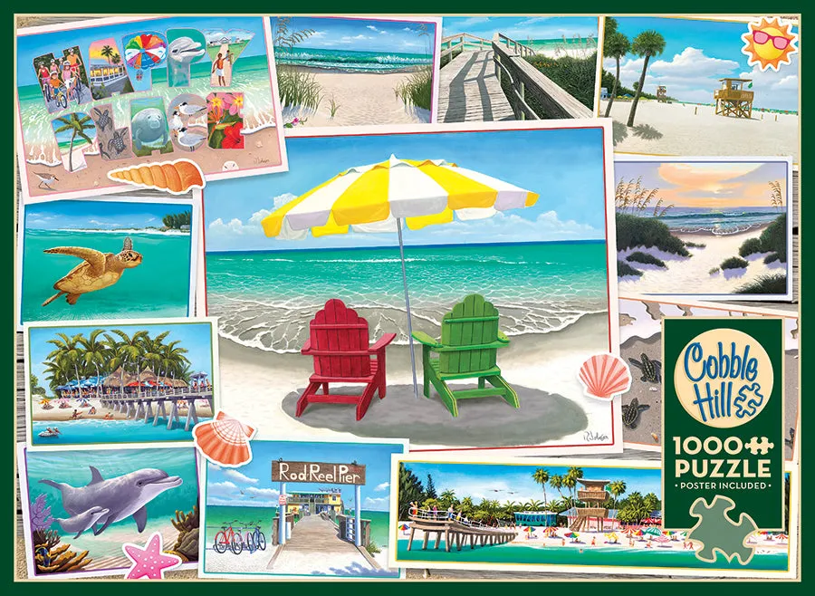 Cobble Hill Happy Place puzzle 1000 piese plaja
