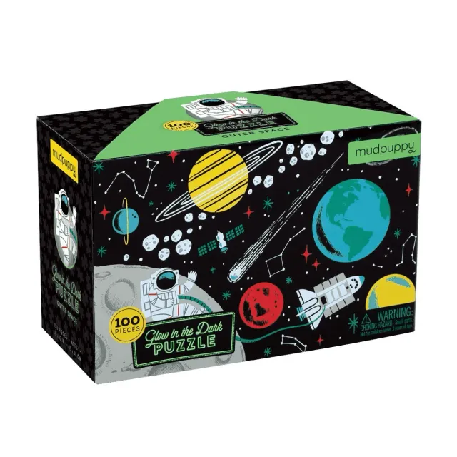 Mudpuppy Outer Space puzzle fosforescent 100 piese