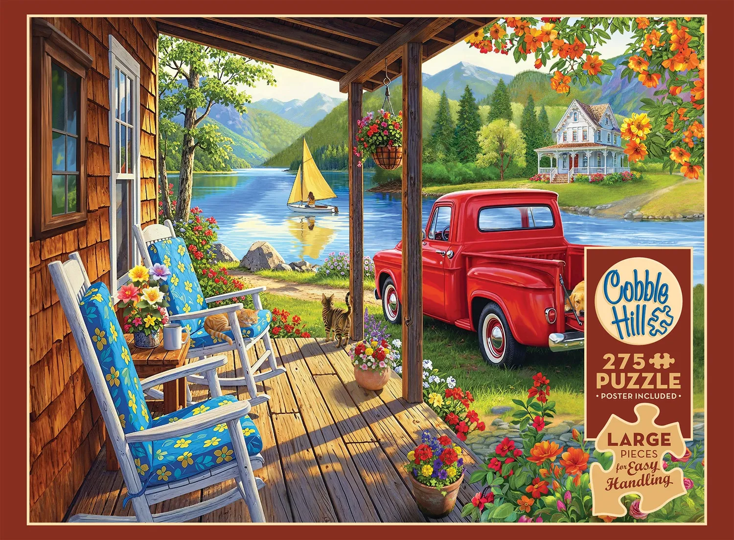Cobble Hill Lake Life puzzle 275 piese Easy Handling