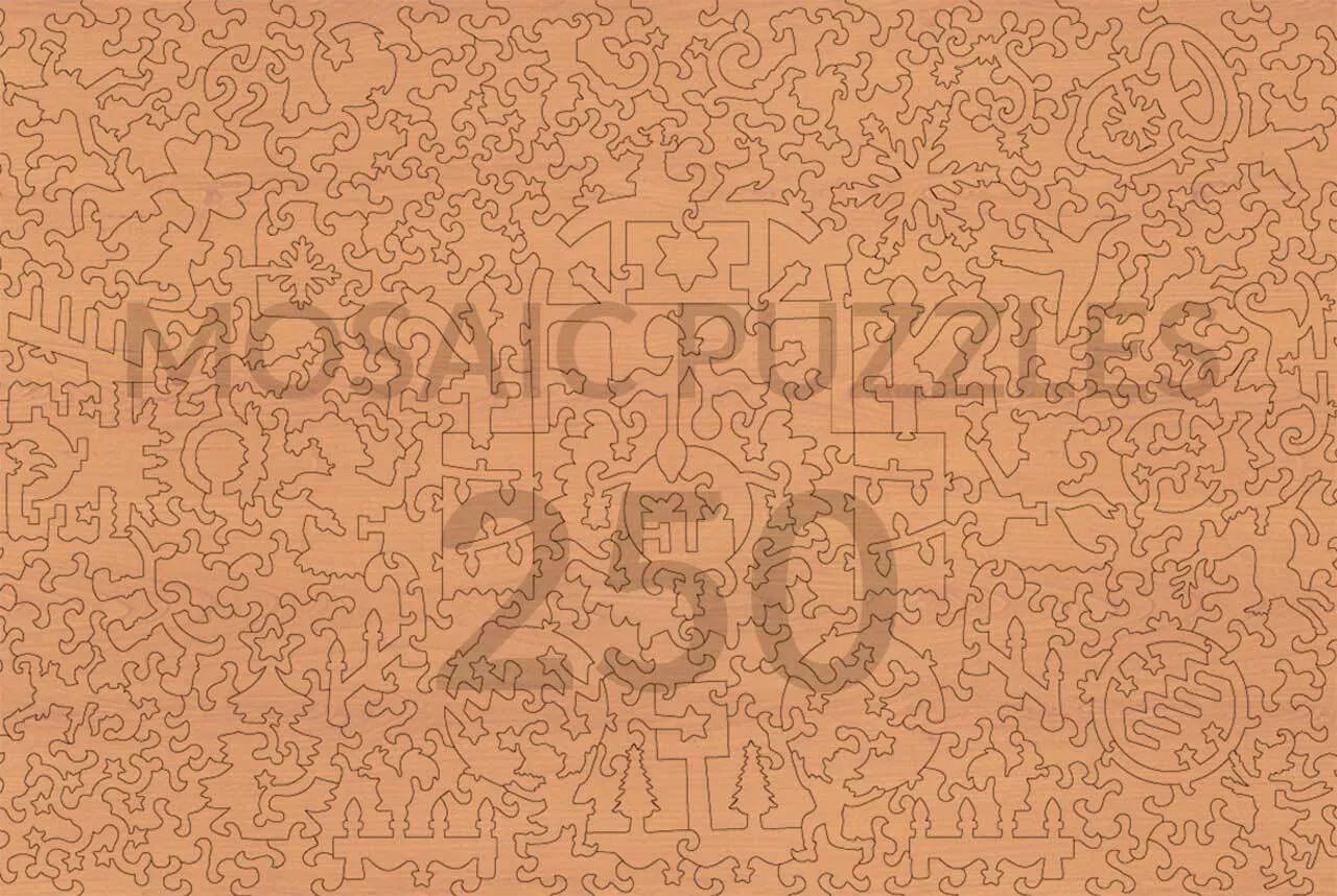 Mosaic Puzzles Wreath in the Snow puzzle 250 piese Craciun