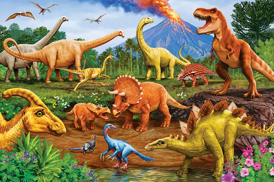 Cobble Hill Dinos puzzle podea 35 piese dinozauri