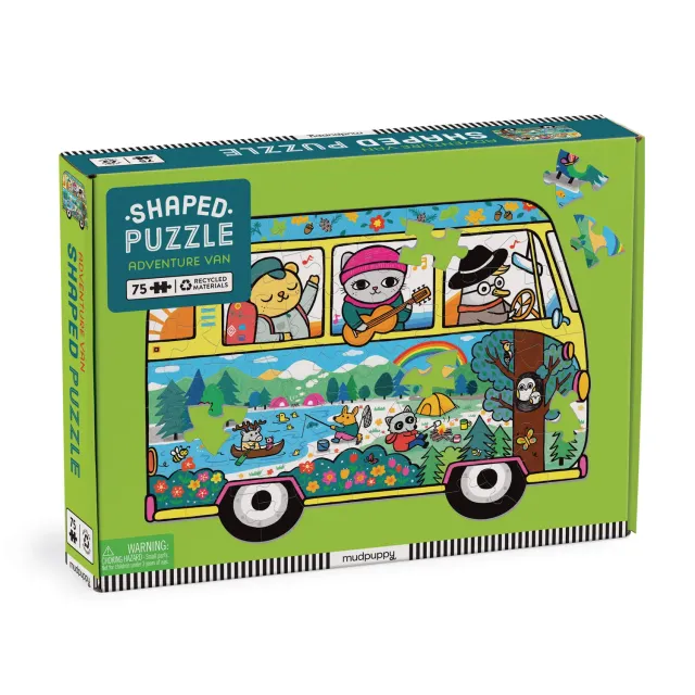 Mudpuppy Adventure Van puzzle 75 piese formă dubă 50x36 cm