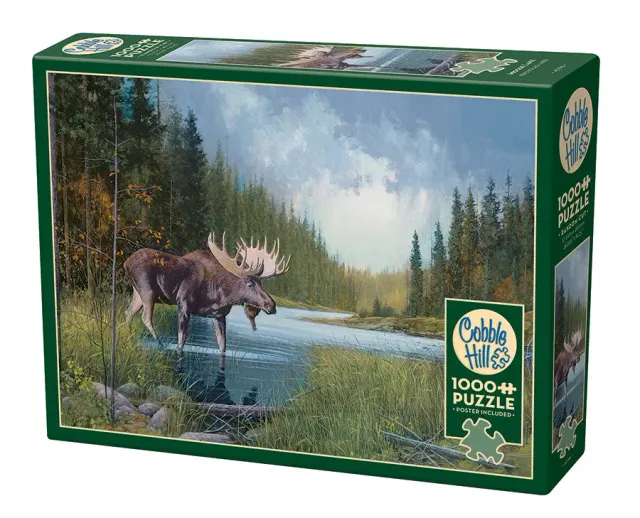 Cobble Hill Moose Lake puzzle 1000 piese peisaj lac