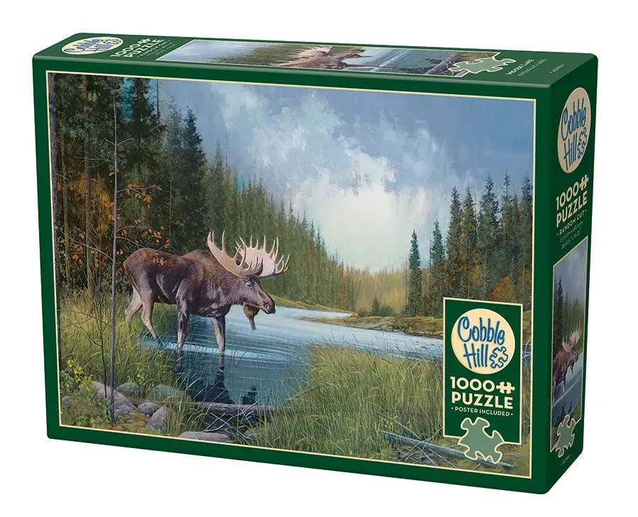 Cobble Hill Moose Lake puzzle 1000 piese peisaj lac