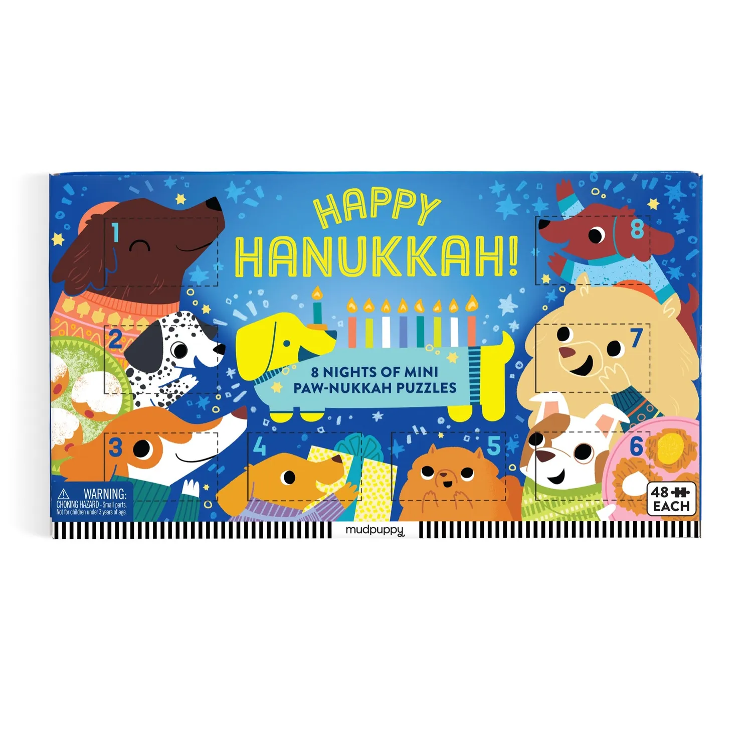 Mudpuppy Happy Hanukkah Countdown puzzle 8x48 piese catei