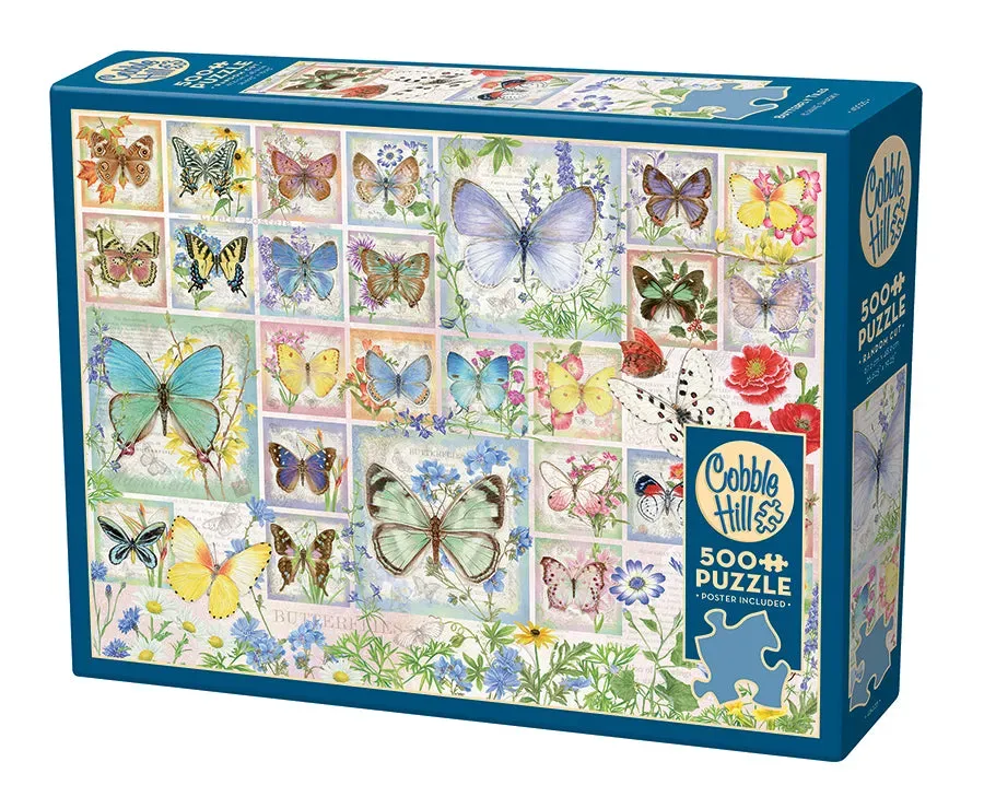 Cobble Hill Butterfly Tiles puzzle 500 piese fluturi