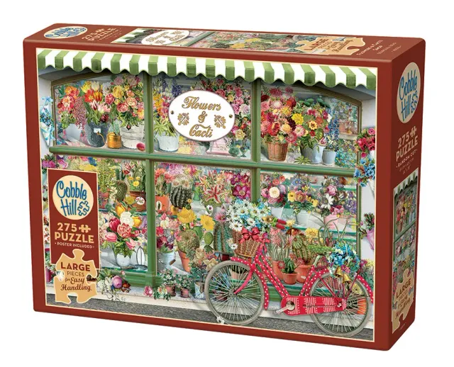 Cobble Hill Easy Handling Flowers and Cacti Shop puzzle 275 piese mari