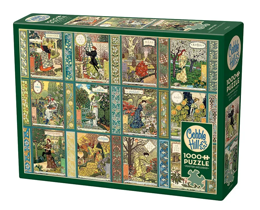 Cobble Hill Jardiniere Gardener’s Calendar puzzle 1000 piese