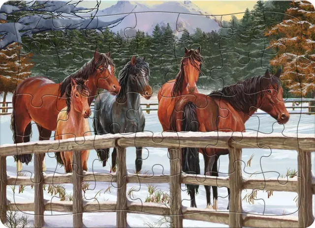 Cobble Hill Snowy Pasture puzzle 35 piese tavă copii