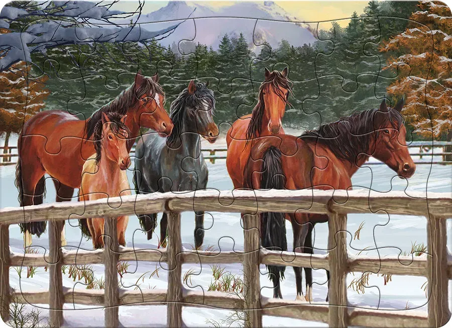 Cobble Hill Snowy Pasture puzzle 35 piese tavă copii
