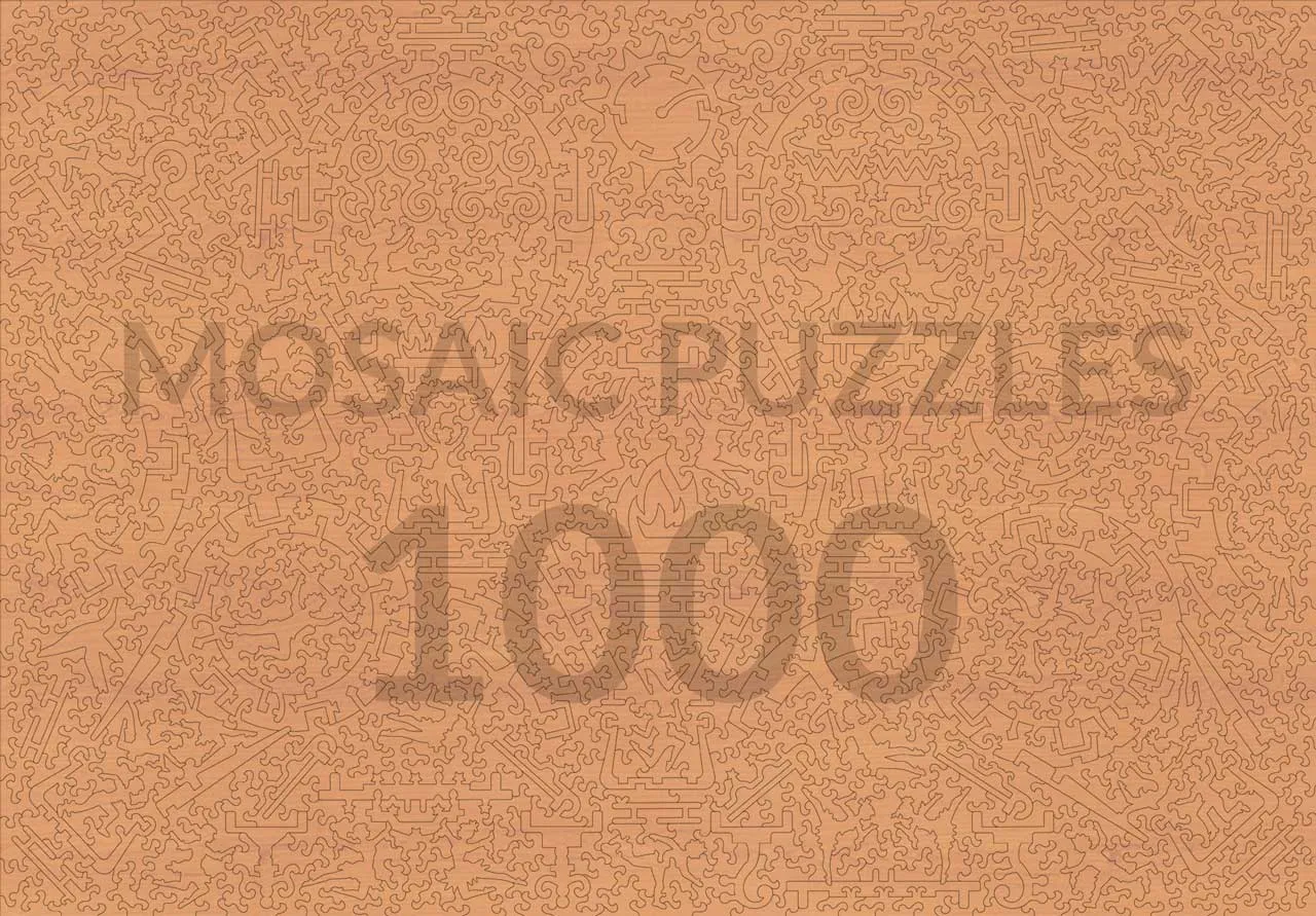 Mosaic Puzzles Aerial Circus puzzle din lemn 1000 piese 3D balon