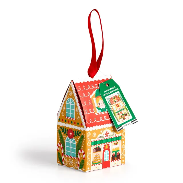 Mudpuppy Santa's Bakery ornament puzzle 48 piese